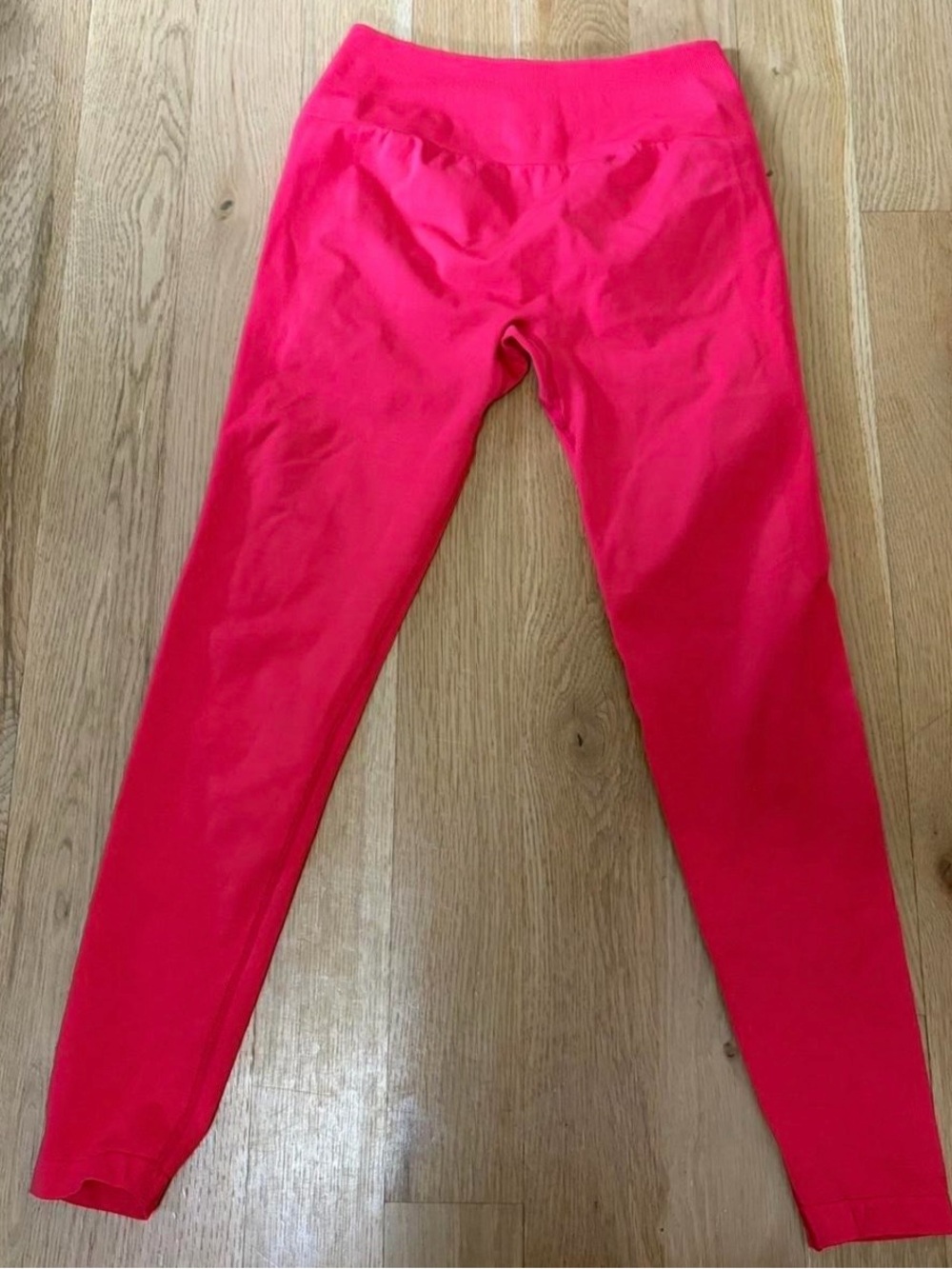 Red workout leggings